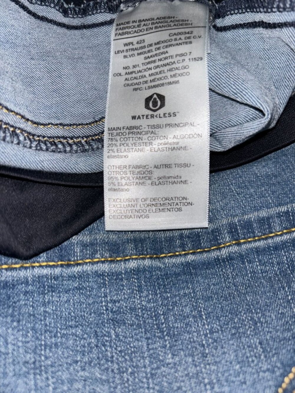 Levi's Signature Maternity Shortie Denim Shorts XL - Picture 5 of 6